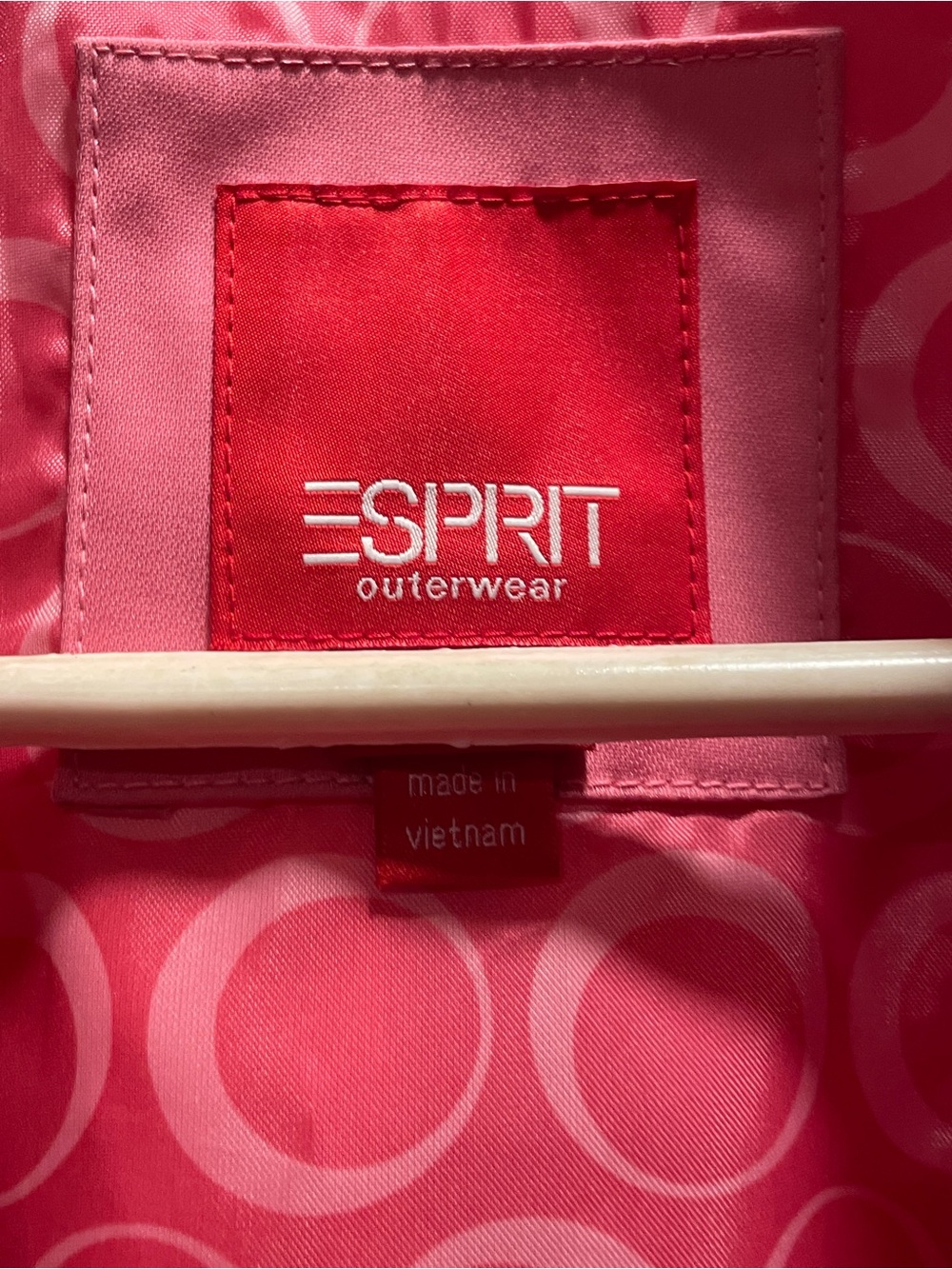 Esprit Bright Pink Single-Breasted Trench rain coat size L - Picture 4 of 7